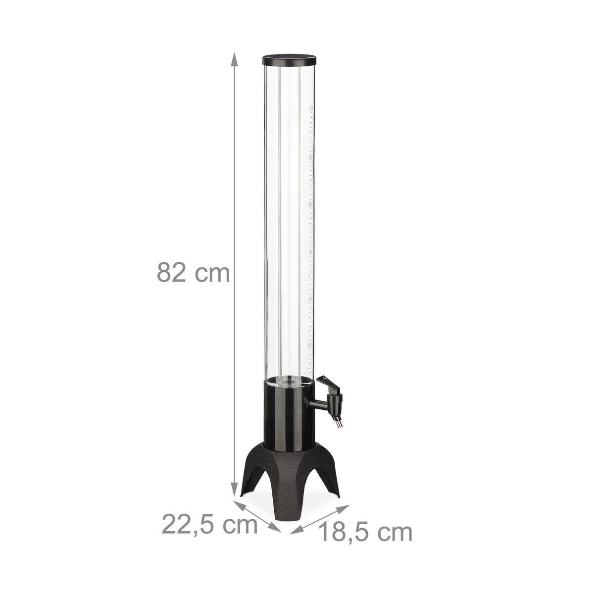 2.5 liter beer column with tap