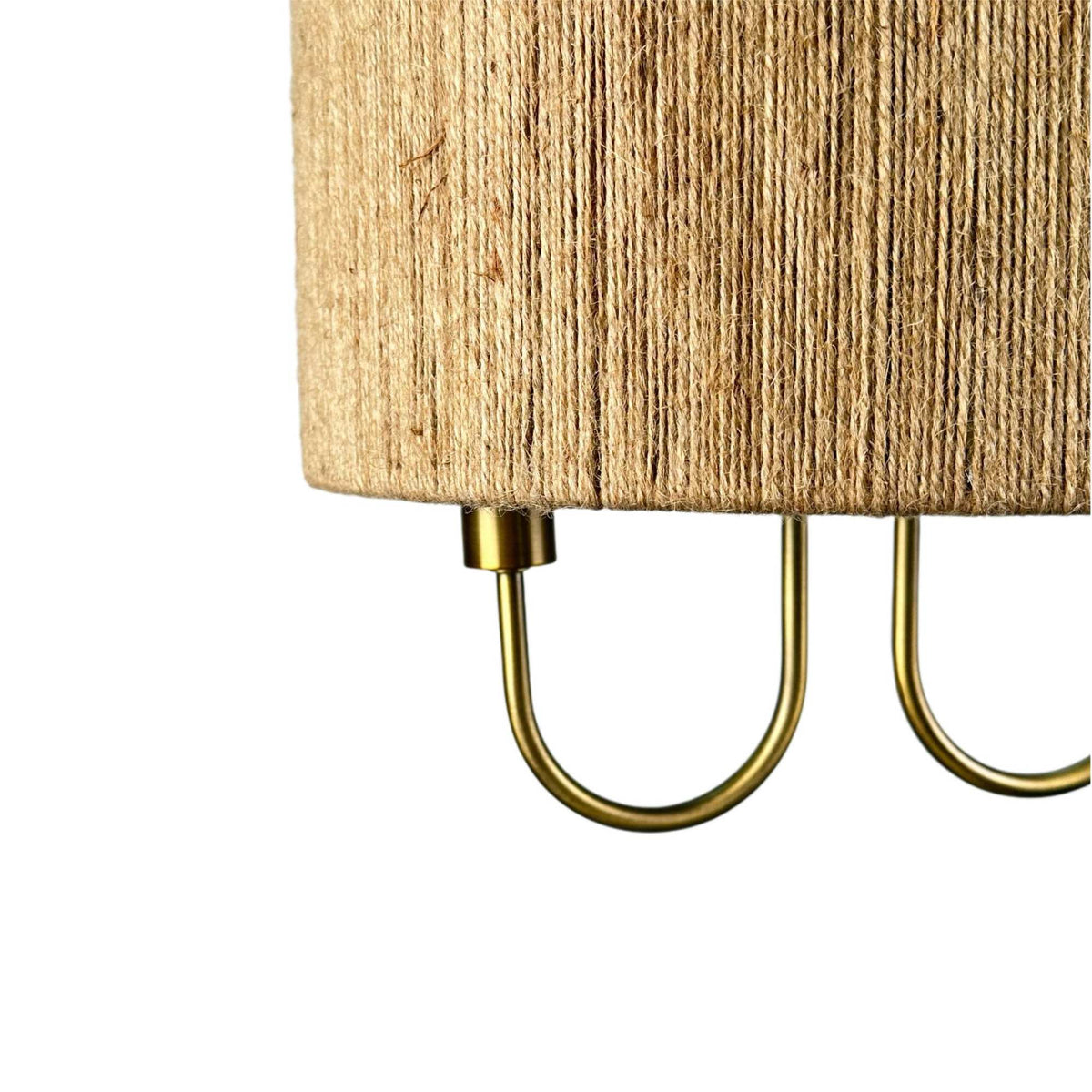 2-Bulb Ceiling Lamp, Paper Cord & Bronze Finish