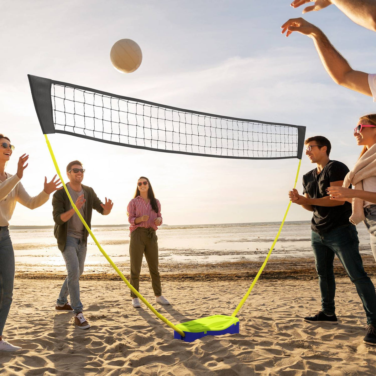 2 In 1 Badminton Set, Badminton Net With Stand, Volleyball Net, Adjustable, With Carry Bag, For Indoor, Outdoor