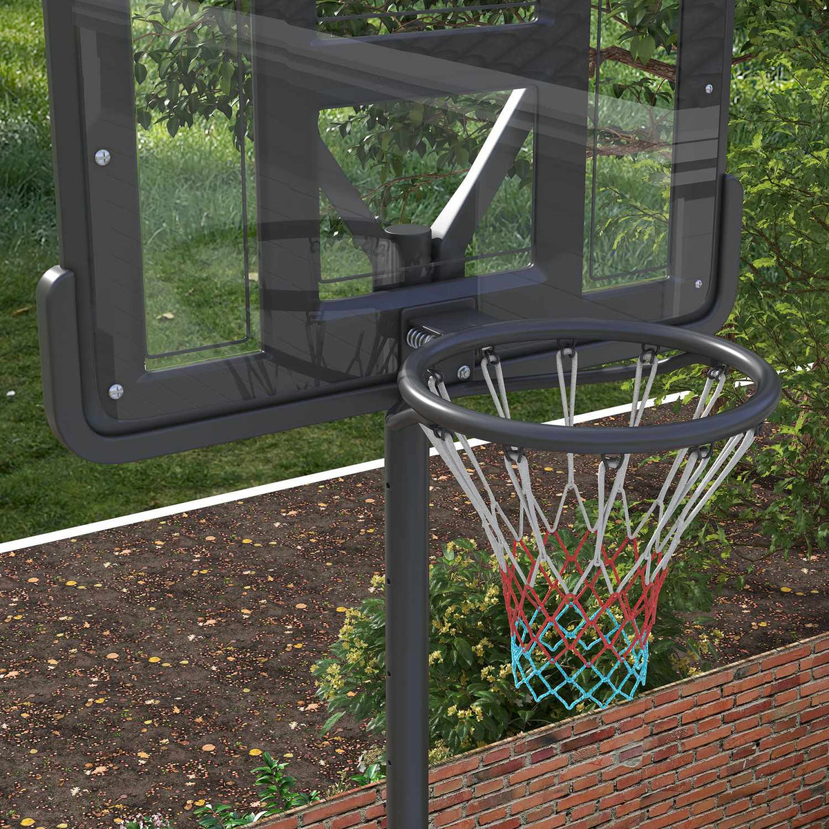 2-In-1 Basketball Stand 195-370 Cm Height-Adjustable Basketball Hoop With Steel Stand