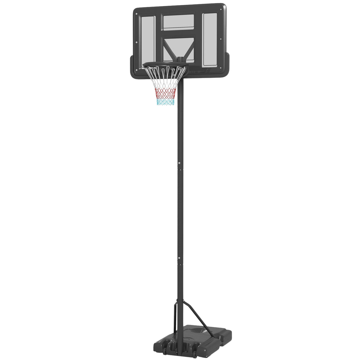 2-In-1 Basketball Stand 195-370 Cm Height-Adjustable Basketball Hoop With Steel Stand