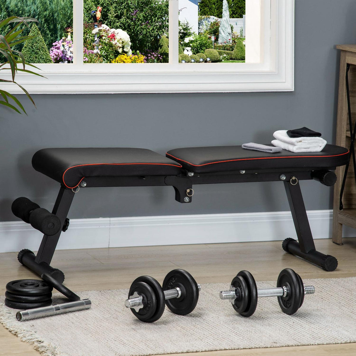 2 In 1 Dumbbell Set, Adjustable Dumbbell Set, 20 Kg, Dumbbell And Barbell With Connecting Tube, Rust-Proof, Anti-Slip