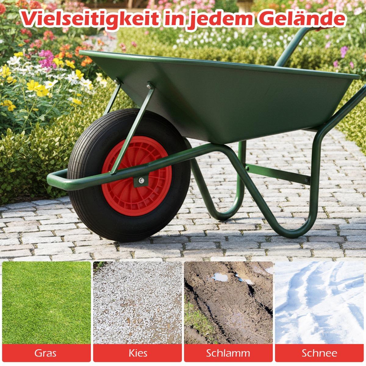 2 Pack 4.80/4.00-8 Wheelbarrow Tires, 40cm Rubber Wheels