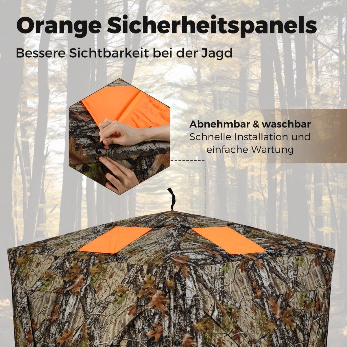 2-Person Hunting Blind with Silent Windows, Camouflage