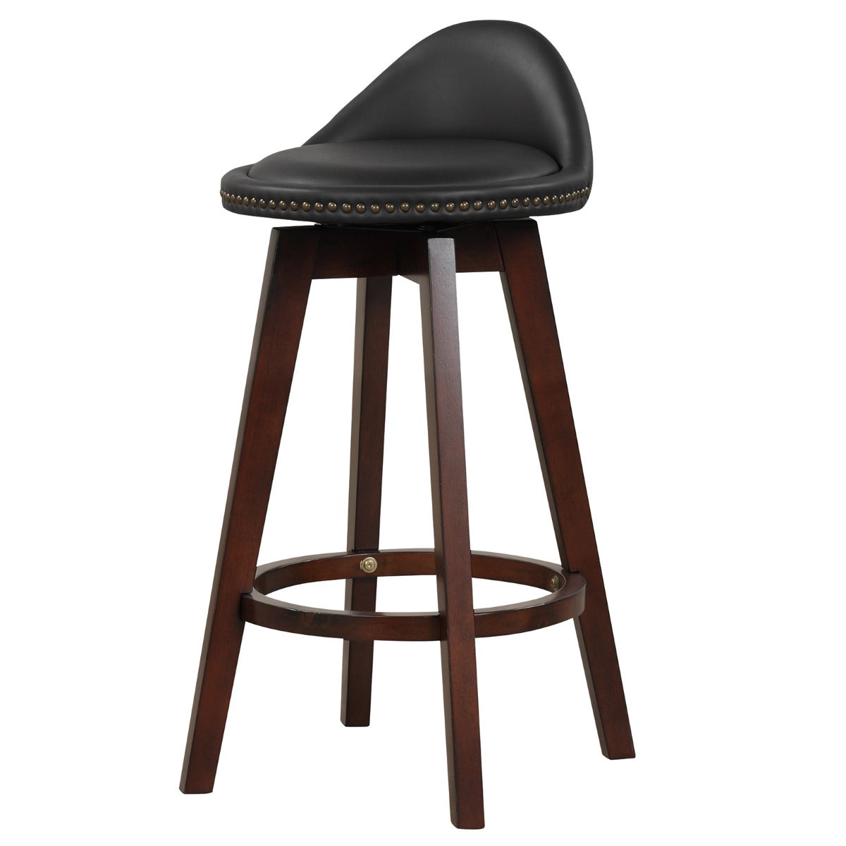2-Piece Swivel Bar Stool Set, Cushioned Low Back