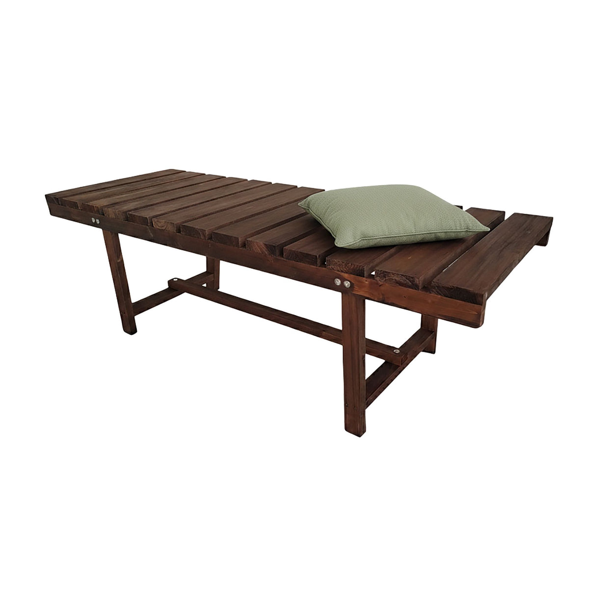 2-Seat Fir Wood Garden Bench – Outdoor Furniture
