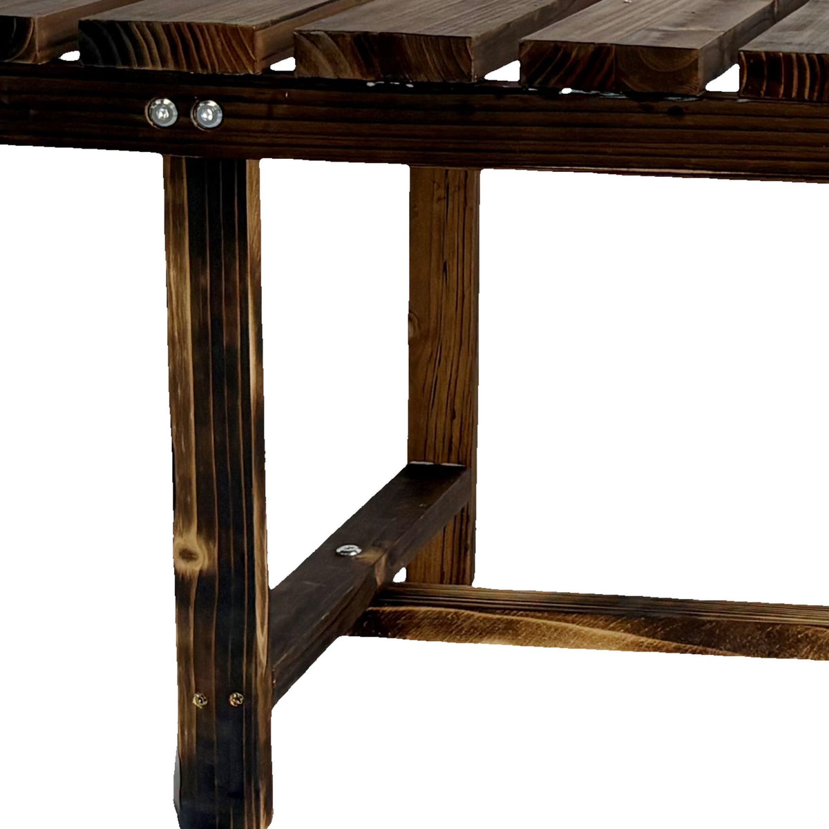 2-Seat Fir Wood Garden Bench for Outdoor Use