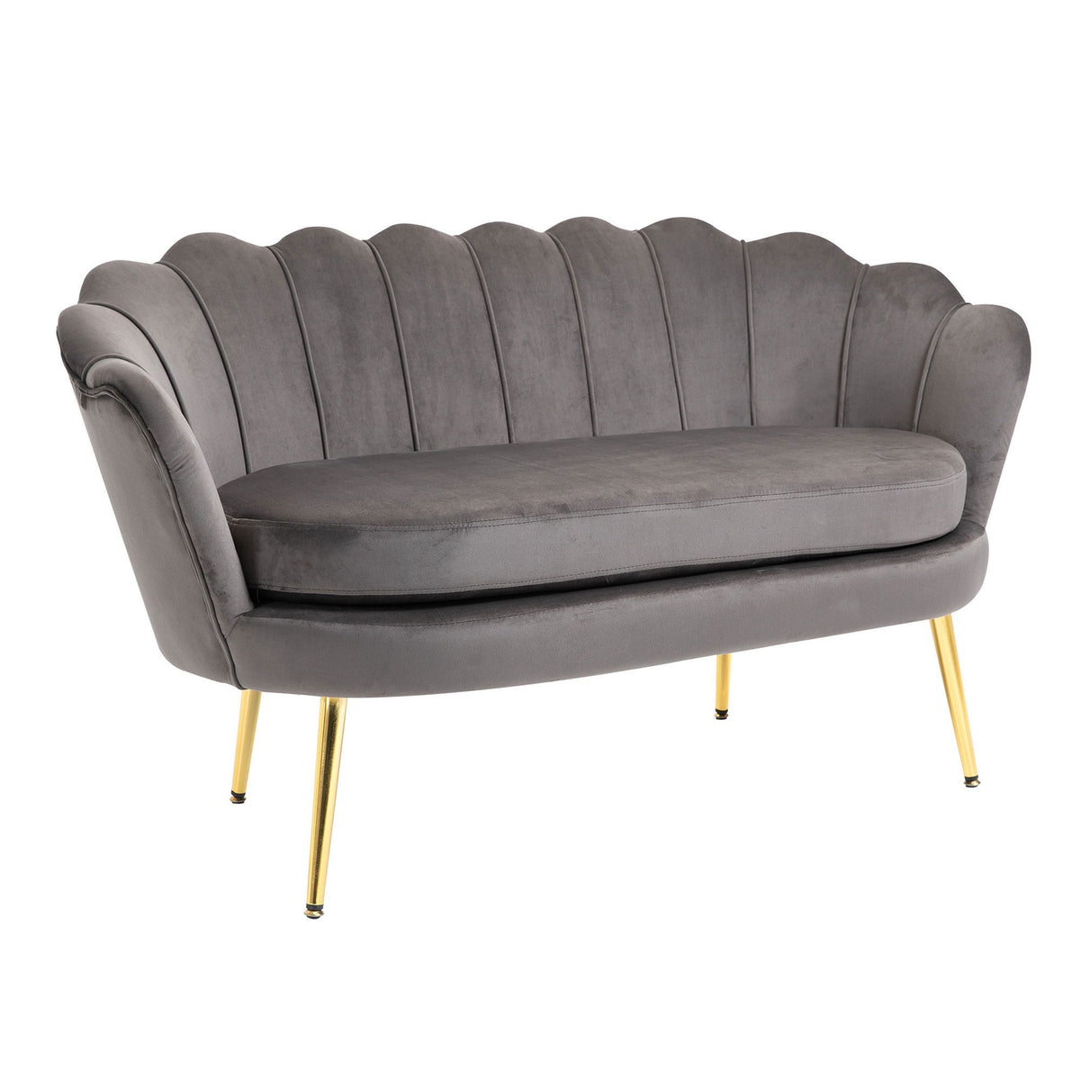 2-Seater Fabric Sofa, Two-Seater Lounge Sofa With Soft, Generous Cushions, Upholstered Sofa, Seating, Upholstered Furniture, Design Sofa, Elegant Velvet Polyester