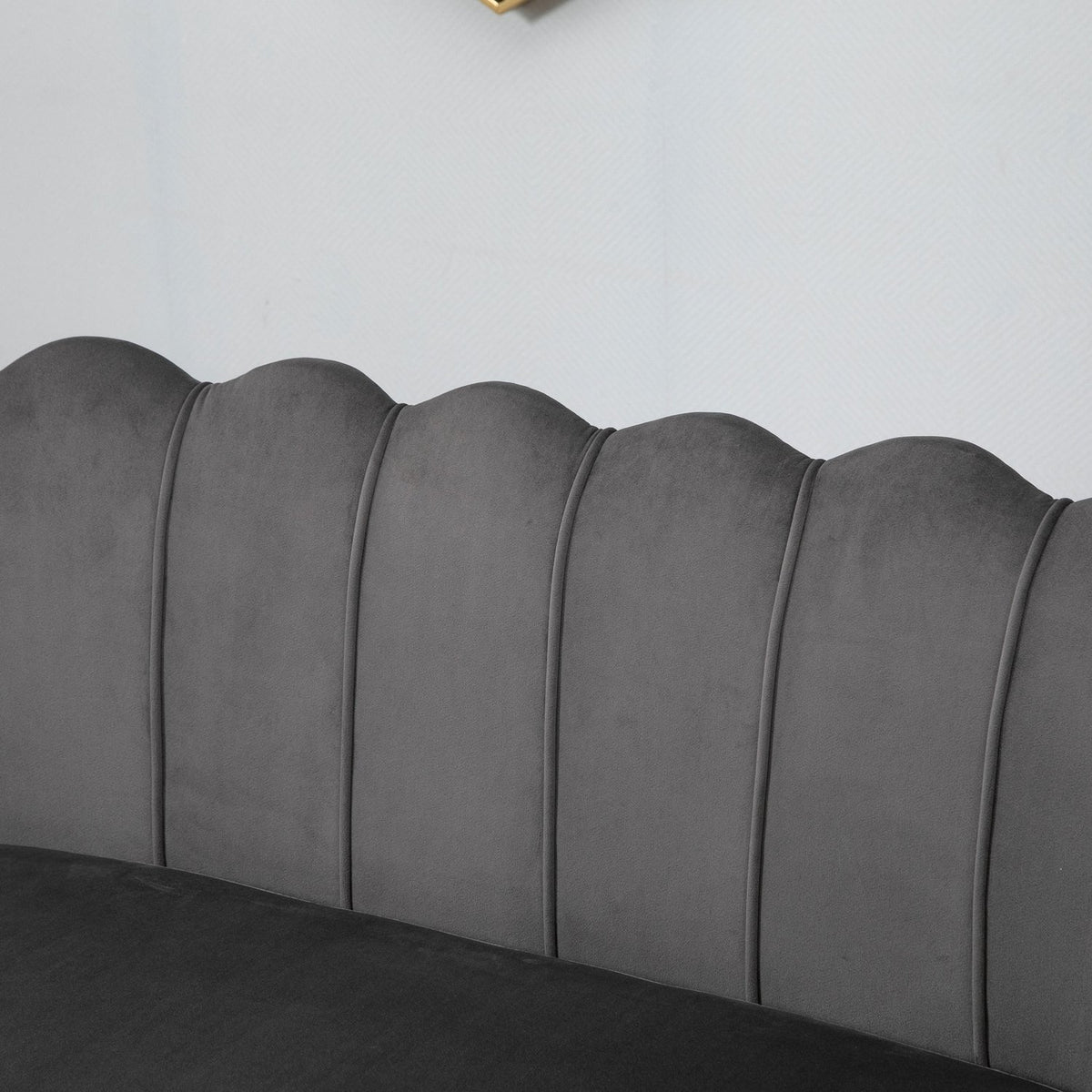 2-Seater Fabric Sofa, Two-Seater Lounge Sofa With Soft, Generous Cushions, Upholstered Sofa, Seating, Upholstered Furniture, Design Sofa, Elegant Velvet Polyester