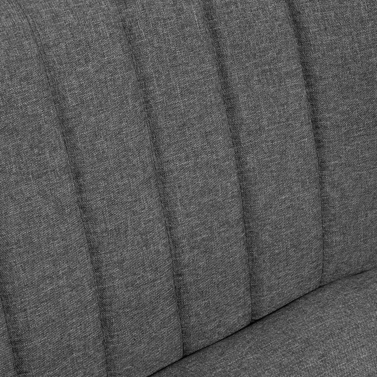 2-Seater Fabric Sofa Upholstered Sofa Seating Lounge Sofa Wood Foam Dark Gray 117 X 56.5 X 77 Cm
