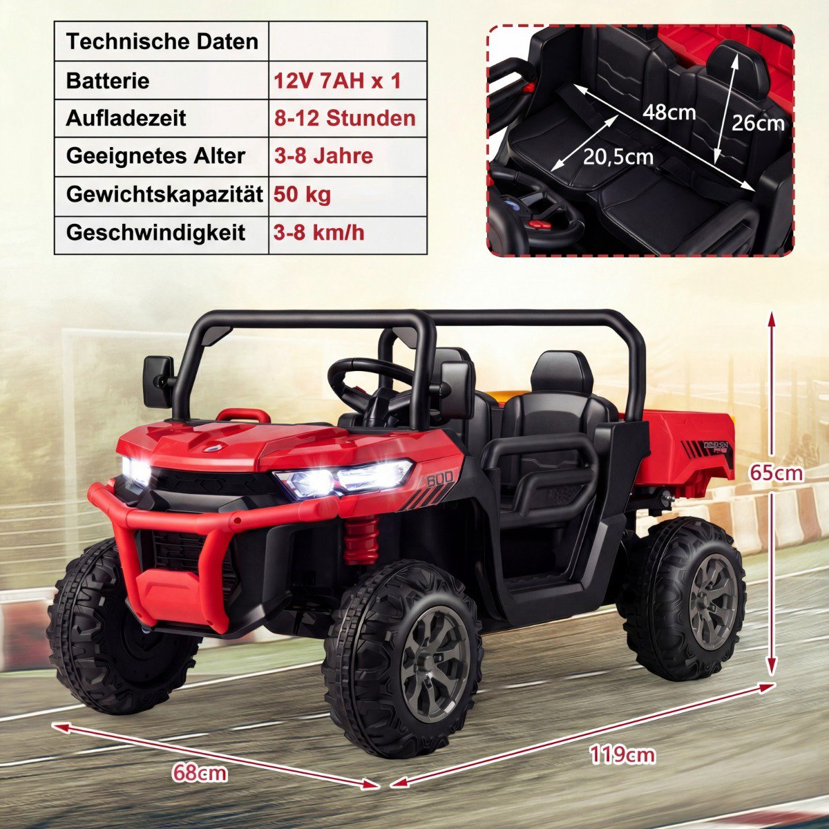 2-Seater Kids Electric Dump Truck with Remote Control