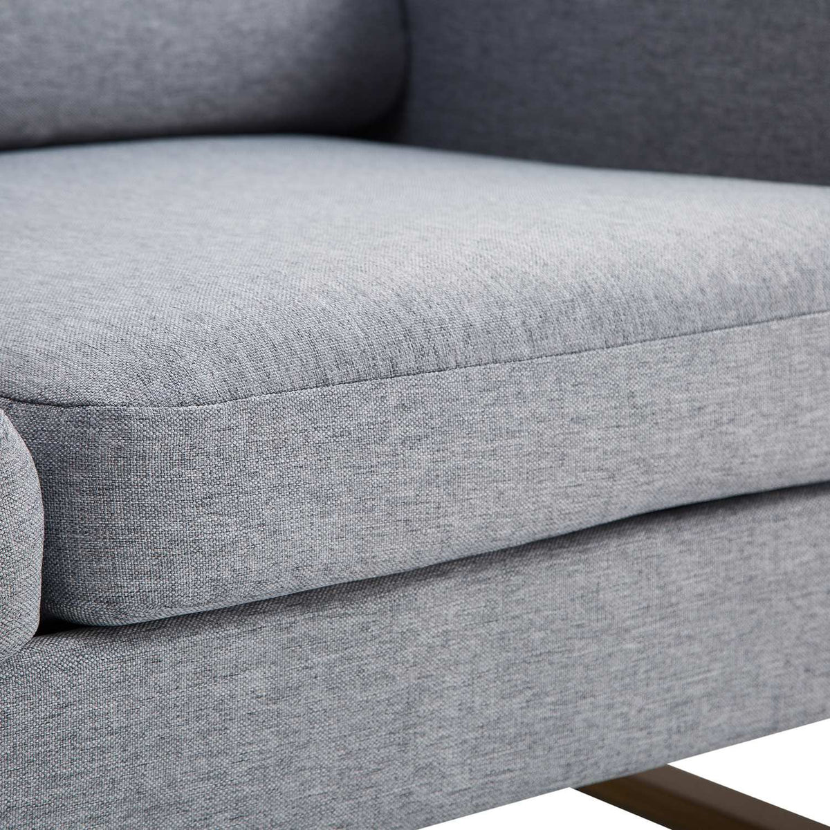 2-Seater Sofa, Corner Sofa, Upholstered Sofa, Fabric Sofa, Seating, Wood, Light Gray