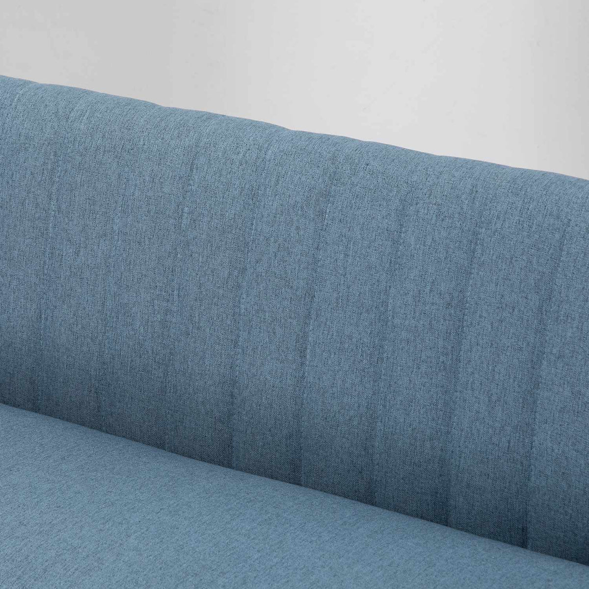 2-Seater Sofa, Loveseat With Linen Look, Double Sofa With Wooden Legs, Load Capacity Up To 150 Kg, Blue, 117 X 56.5 X 77 Cm