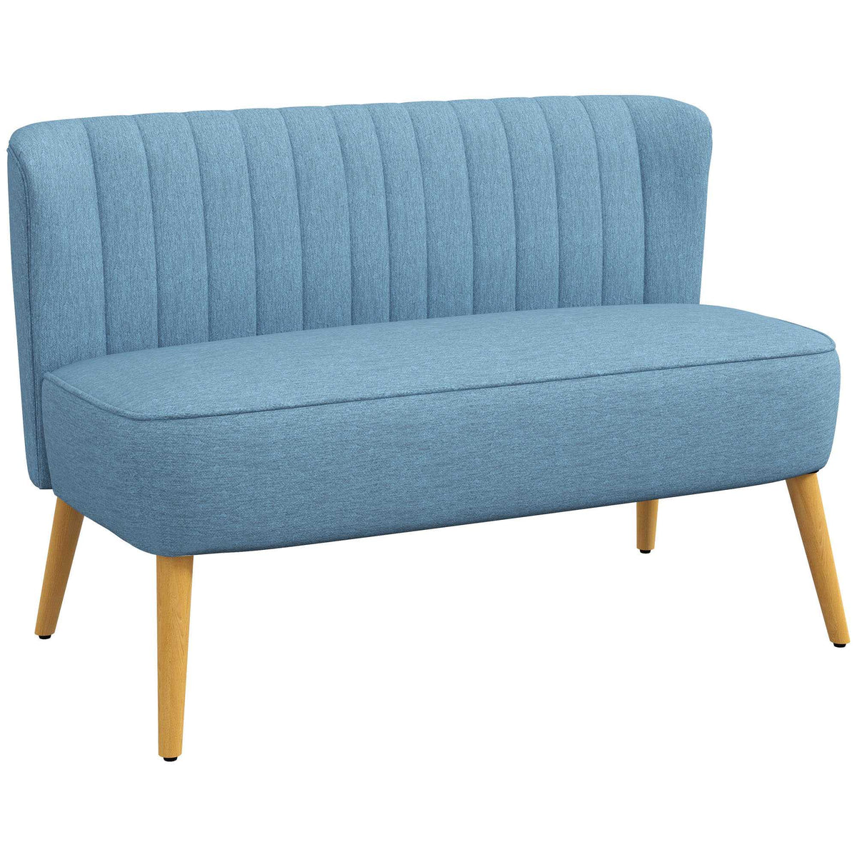 2-Seater Sofa, Soft Cushioning, Easy-Care Cover, Blue
