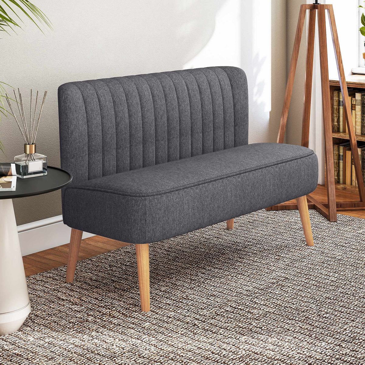 2-Seater Sofa, Soft Cushions, Easy-Care Cover, Dark Grey