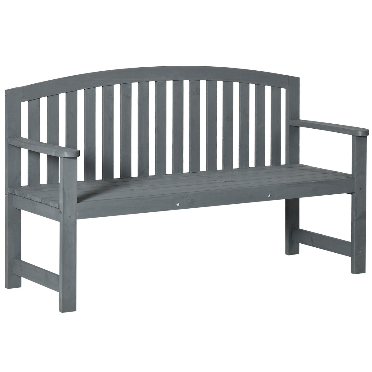 2-Seater Wooden Garden Bench, Weatherproof, 240kg Capacity