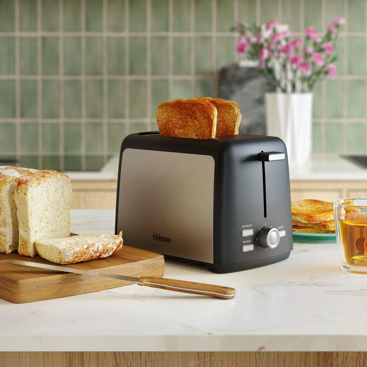 2-Slice Stainless Steel Toaster, 800W