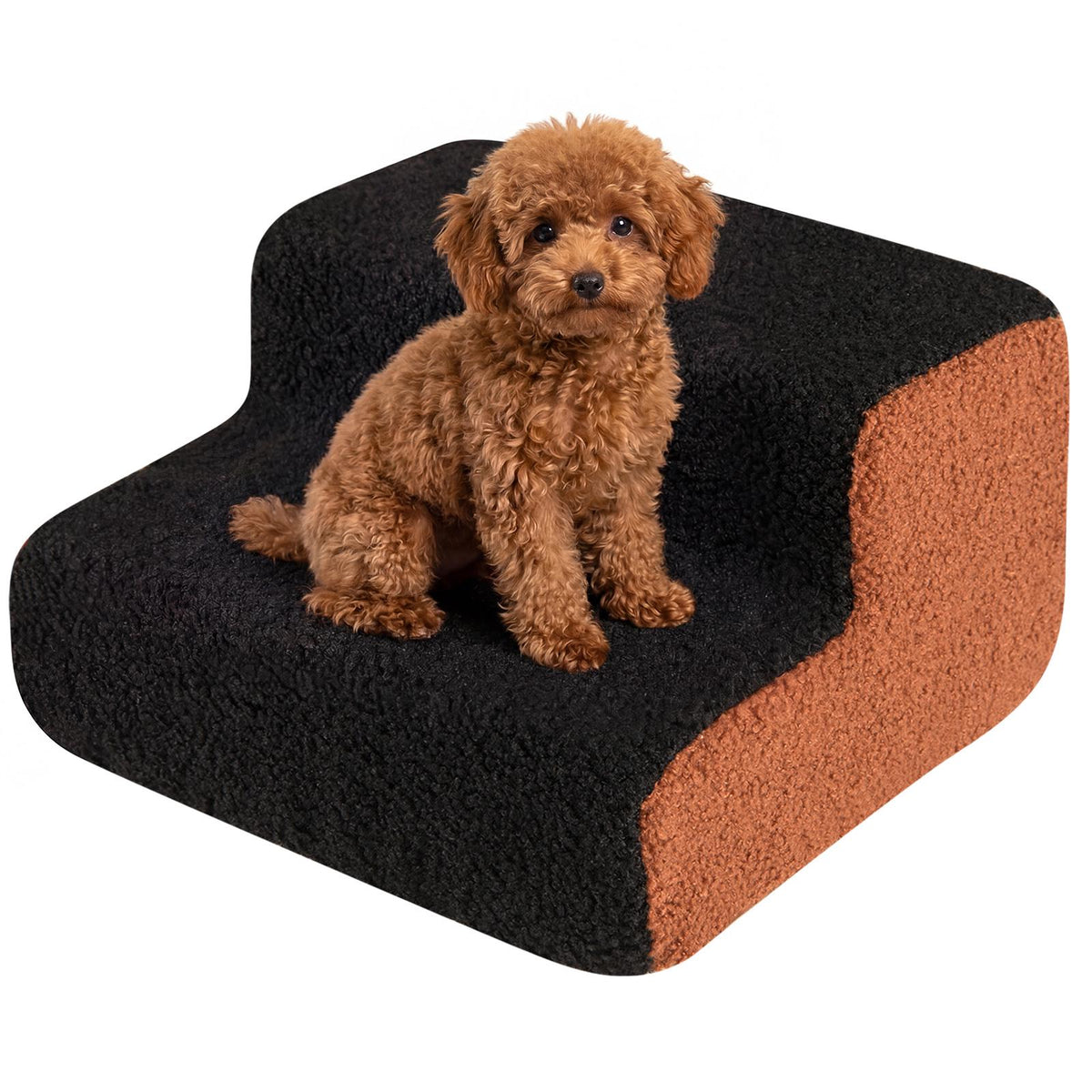 2-Step Dog Ramp with Washable Cover & Non-Slip Base