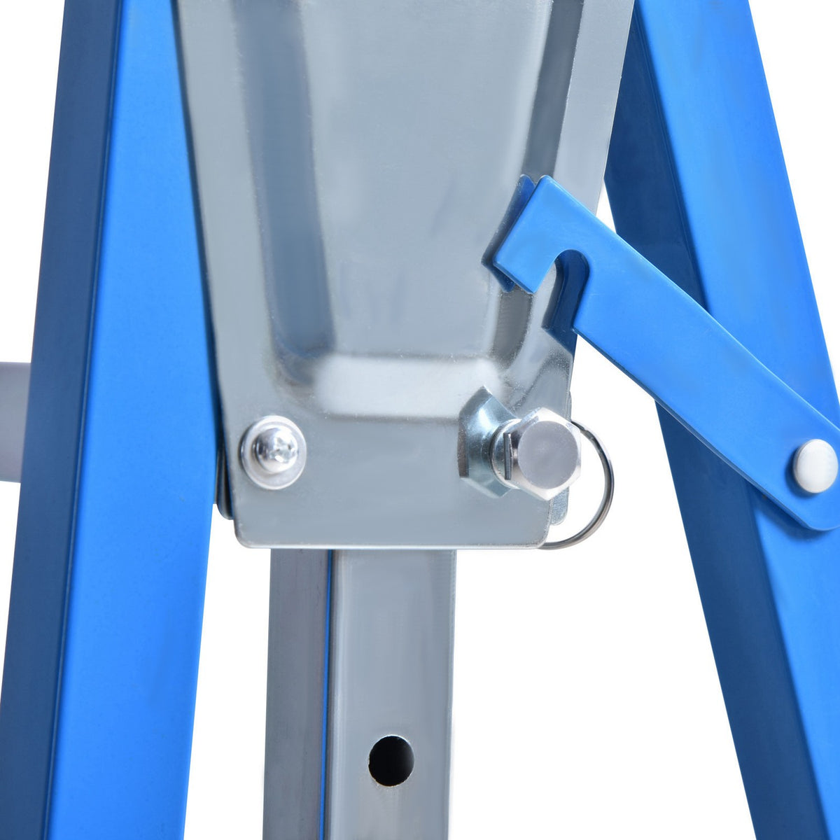 2 X Scaffolding Trestle, Folding Trestle, Height Adjustable Up To 200Kg, Steel, Blue, 68X58X80-130Cm