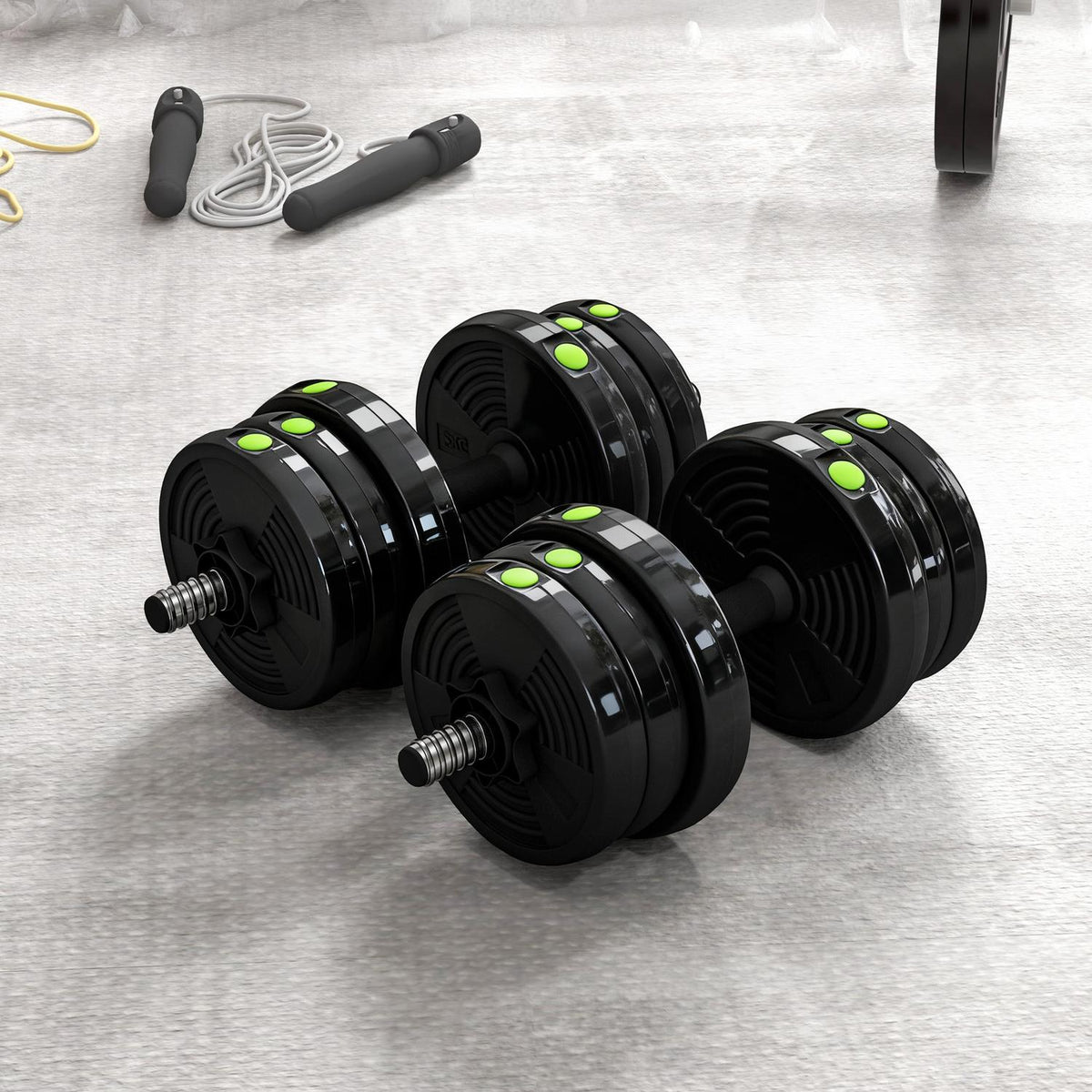 2-in-1 Dumbbell Set, Barbell & Dumbbell, 20 kg, Non-Slip