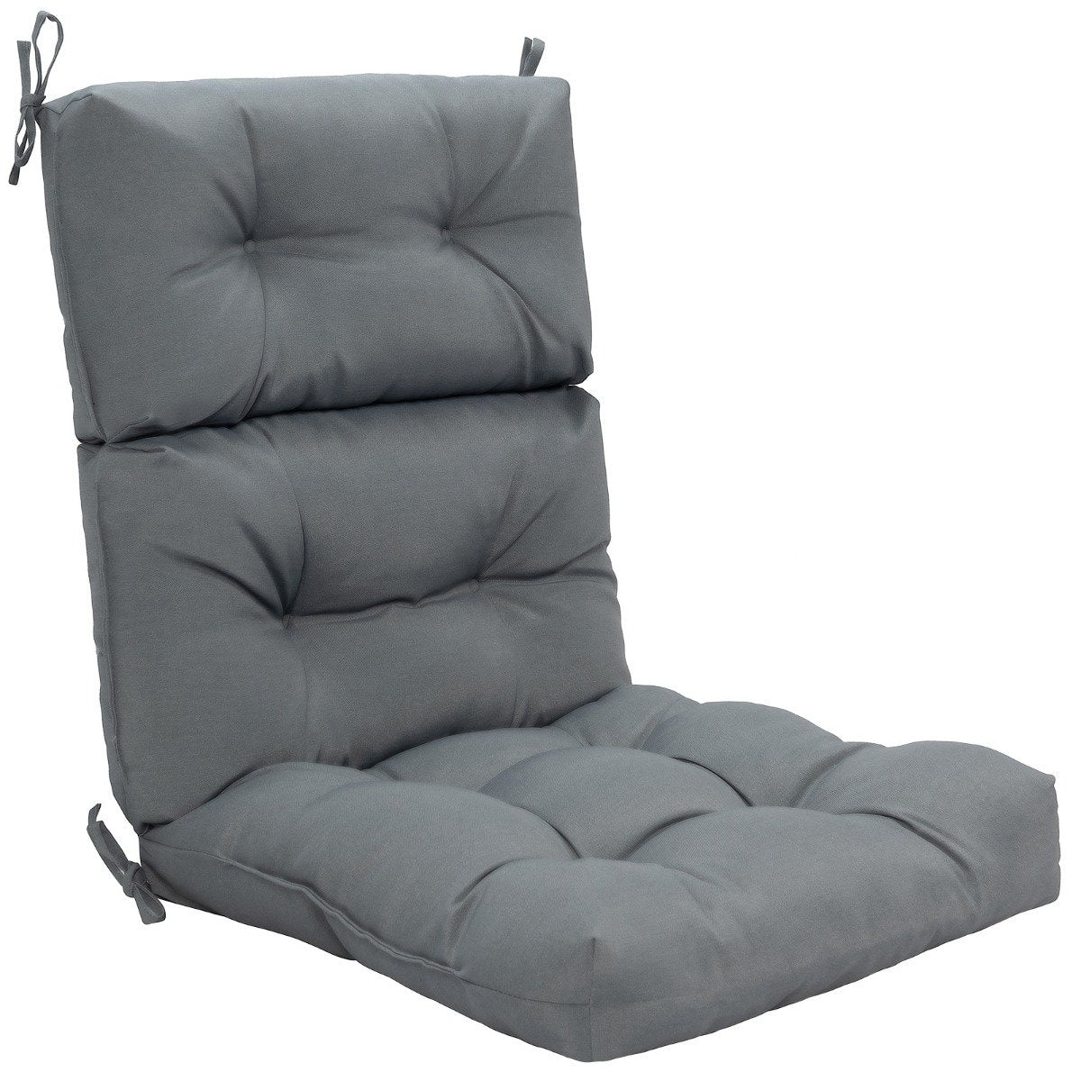 2 in 1 cushions for chair floor chair seat cushions with high adjustable backrest grey