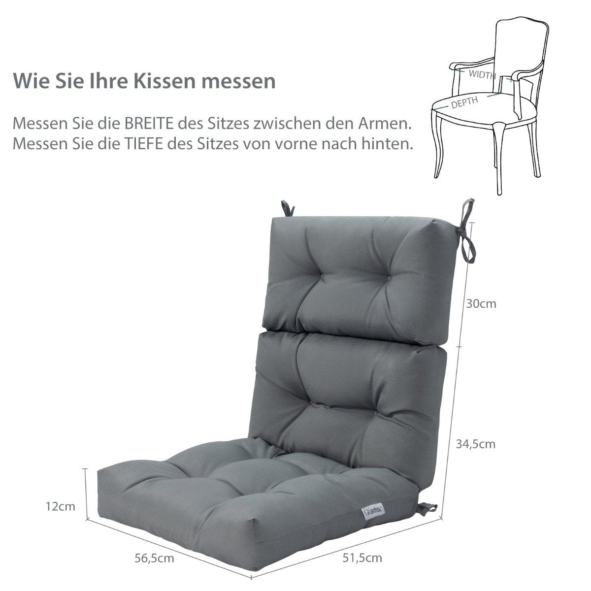 2 in 1 cushions for chair floor chair seat cushions with high adjustable backrest grey