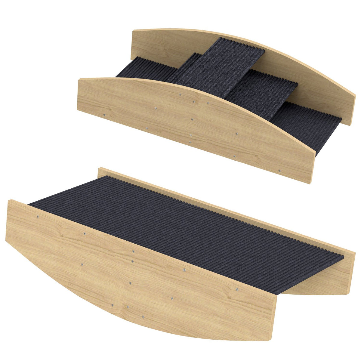 2-in-1 dog rocker, dog agility rocker made of wood, dog agility ramp for small, medium-sized dogs under 15 kg, for balance, self-confidence, 80 x 39.5 x 20 cm natural wood