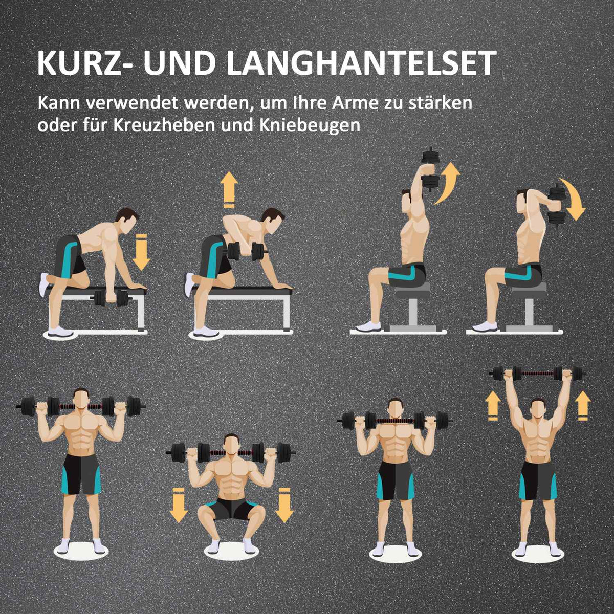2 in 1 dumbbell set 20 kg adjustable dumbbell & barbell professional dumbbell strength training black