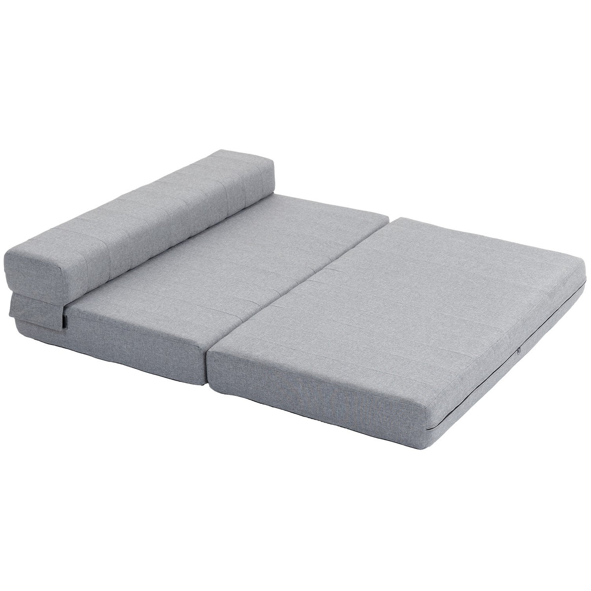2-in-1 floor sofa, load capacity up to 250 kg, folding sofa bed with linen look, for 2 people, sofa bed, for living room, bedroom