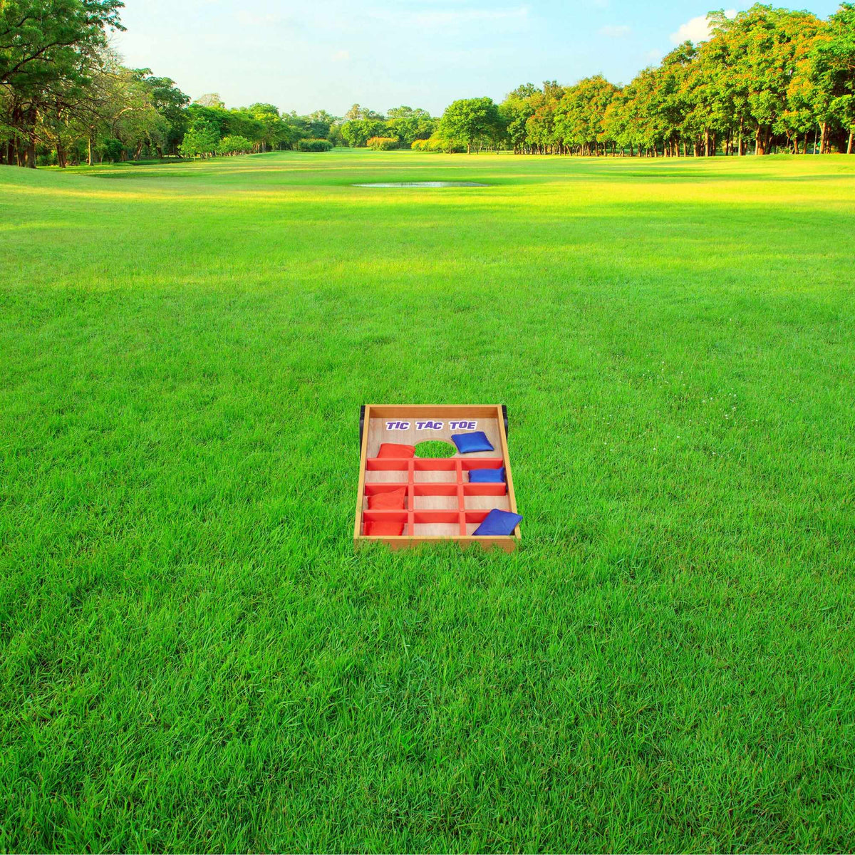 2-in-1 throwing game cornhole & three in a row