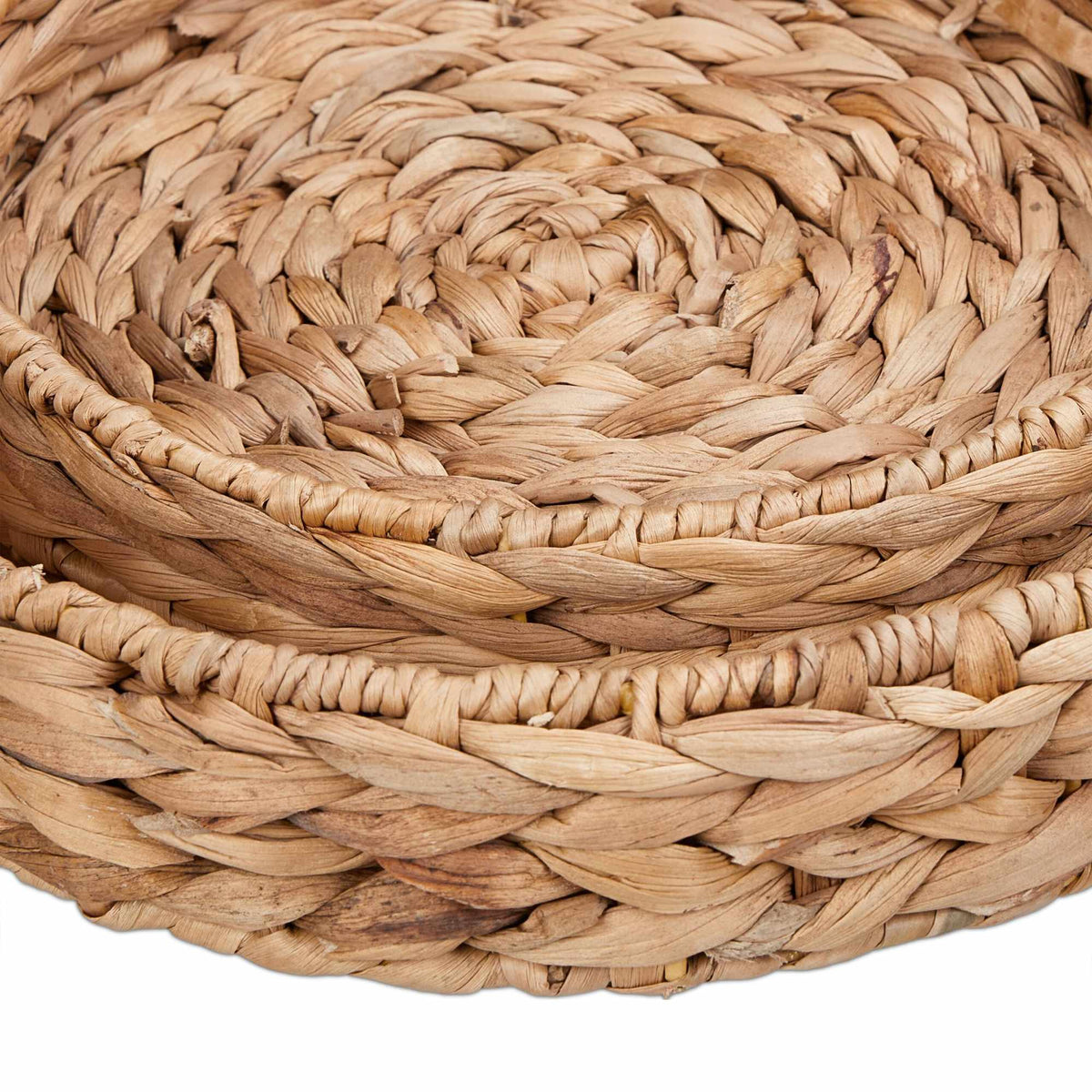 2-part tray set made of water hyacinth
