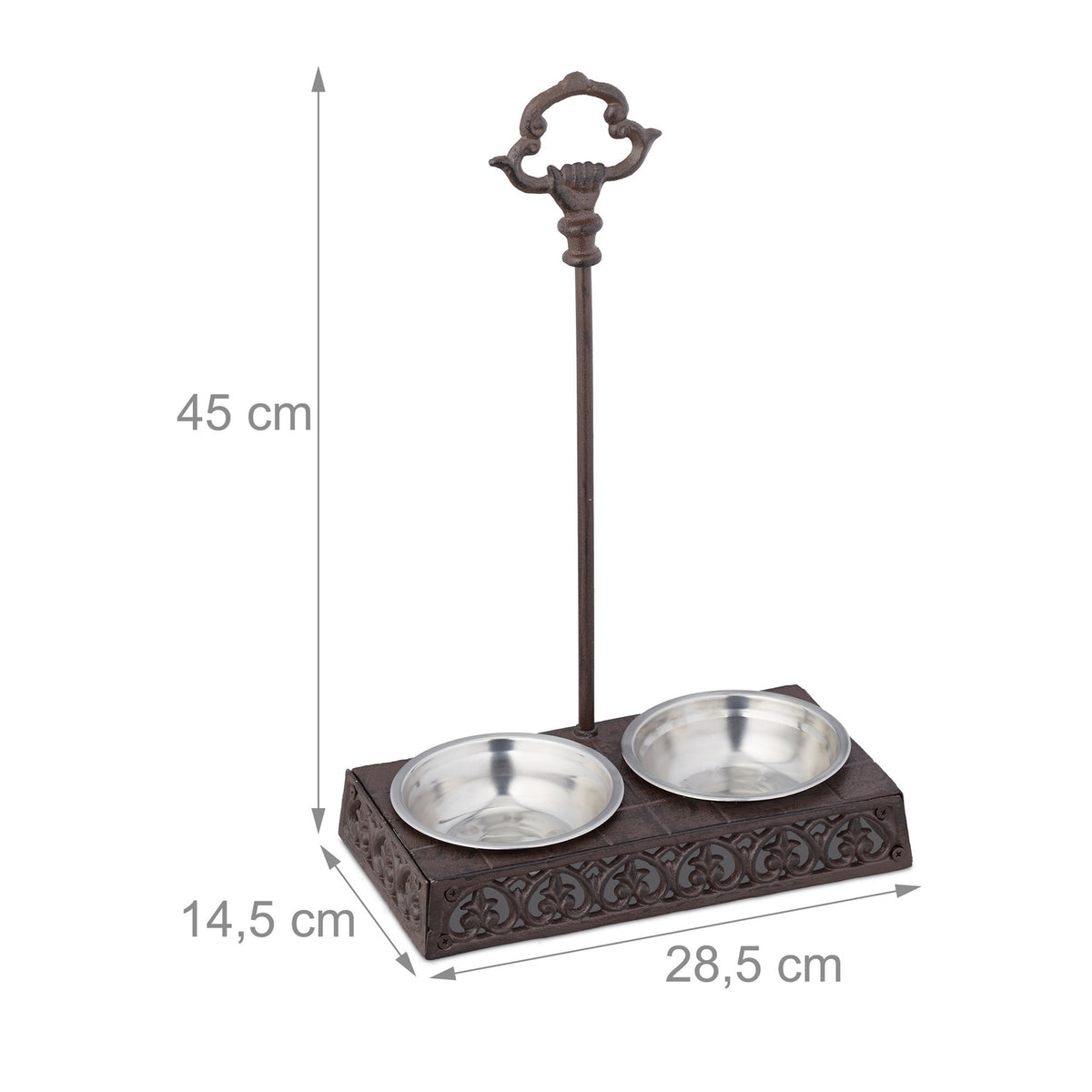 2 pcs. dog food bowls with handles