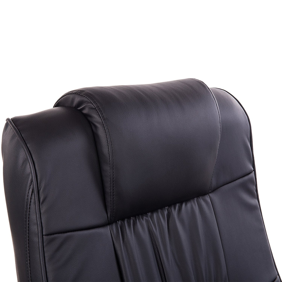 2-piece massage chair TV chair with reclining function, 360° rotatable, 10 massage points, remote control, imitation leather, W77 x D84 x H95 cm, black