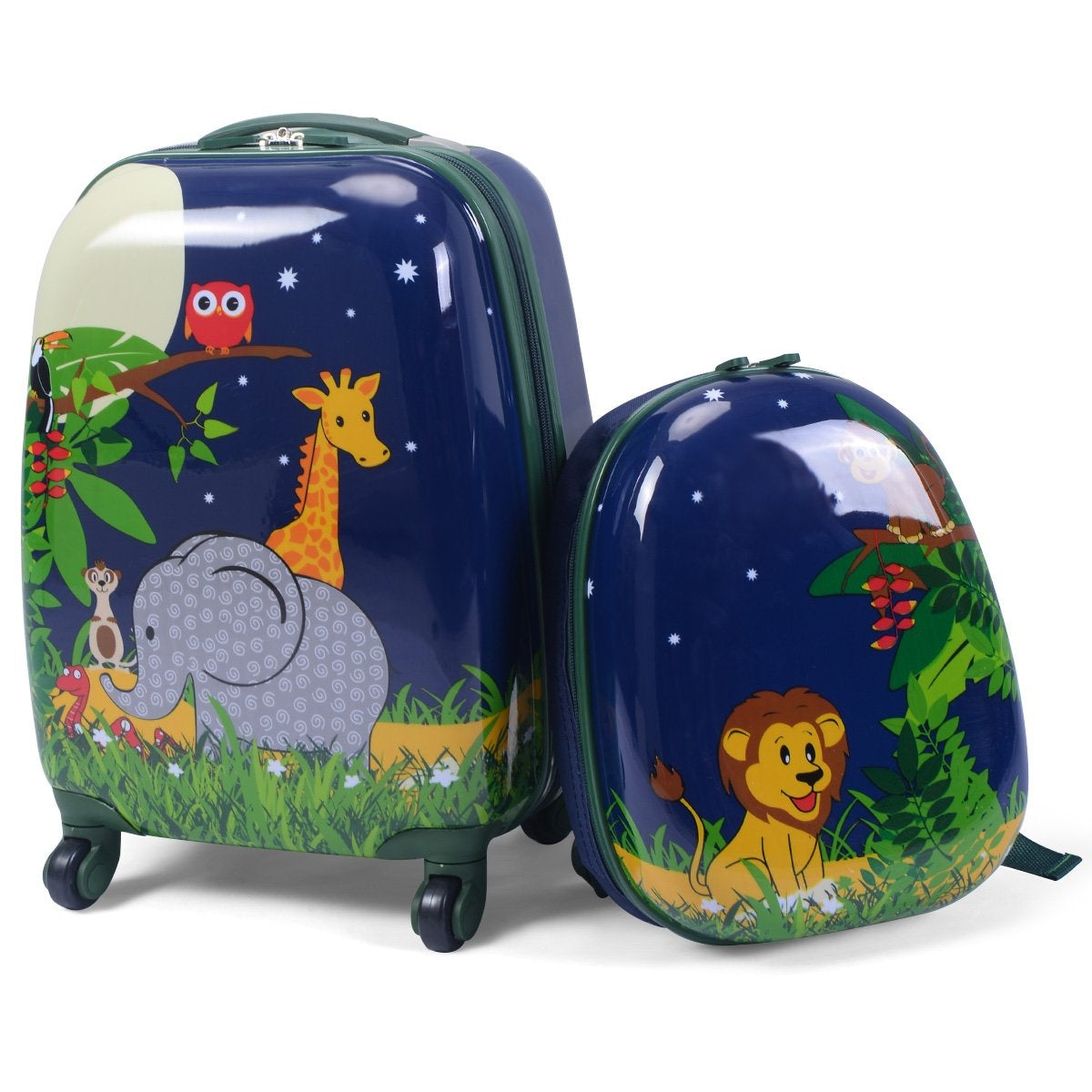 2-piece suitcase set travel luggage children's luggage 16'' suitcase + 12'' backpack