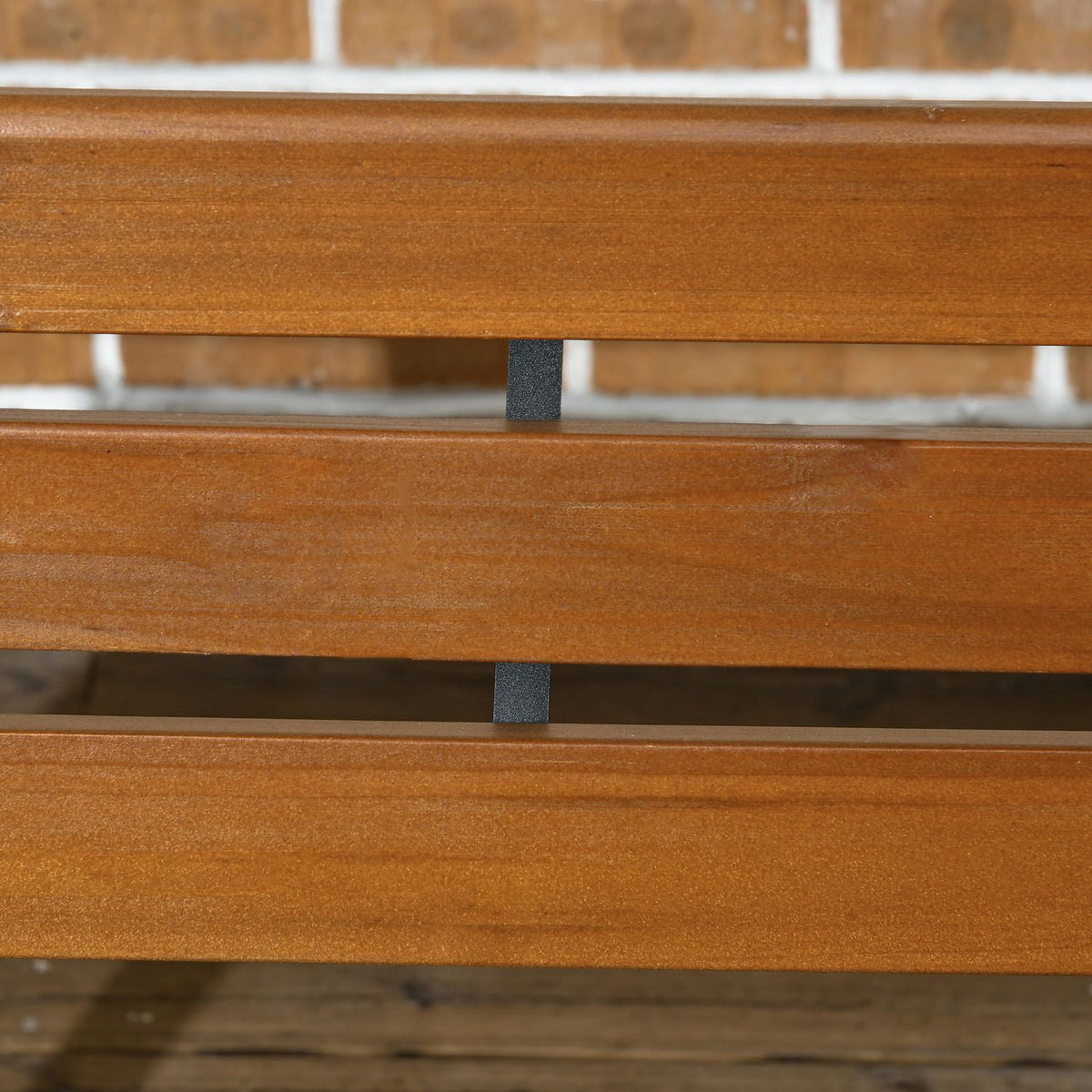 2-seater garden bench max. 240 kg, park bench with backrest, wooden Frisian bench for garden and balcony 120 x 57 x 70 cm