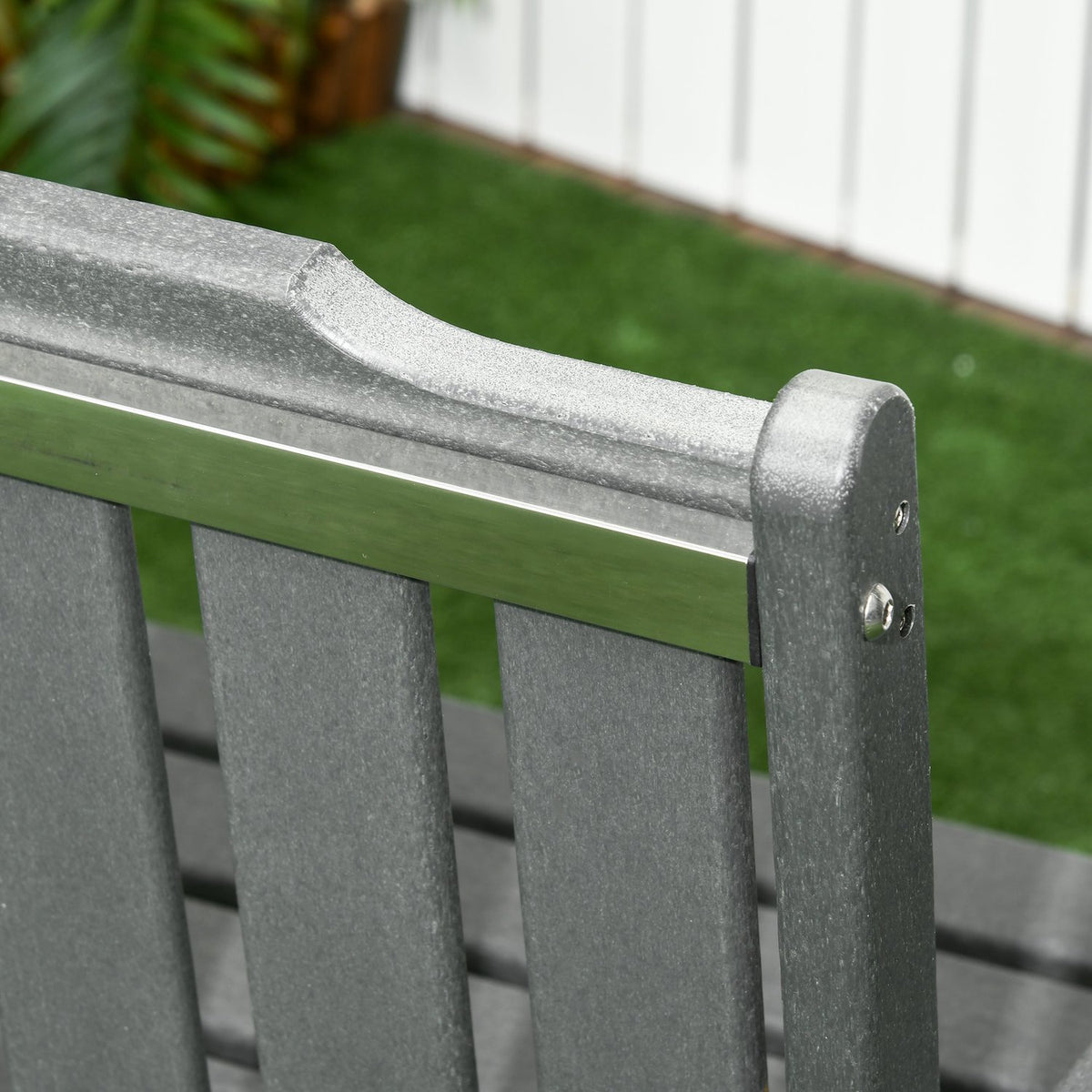 2-seater garden bench, max. 320 kg, bench with backrest, country house style park bench, weatherproof patio bench, 124x60x87cm