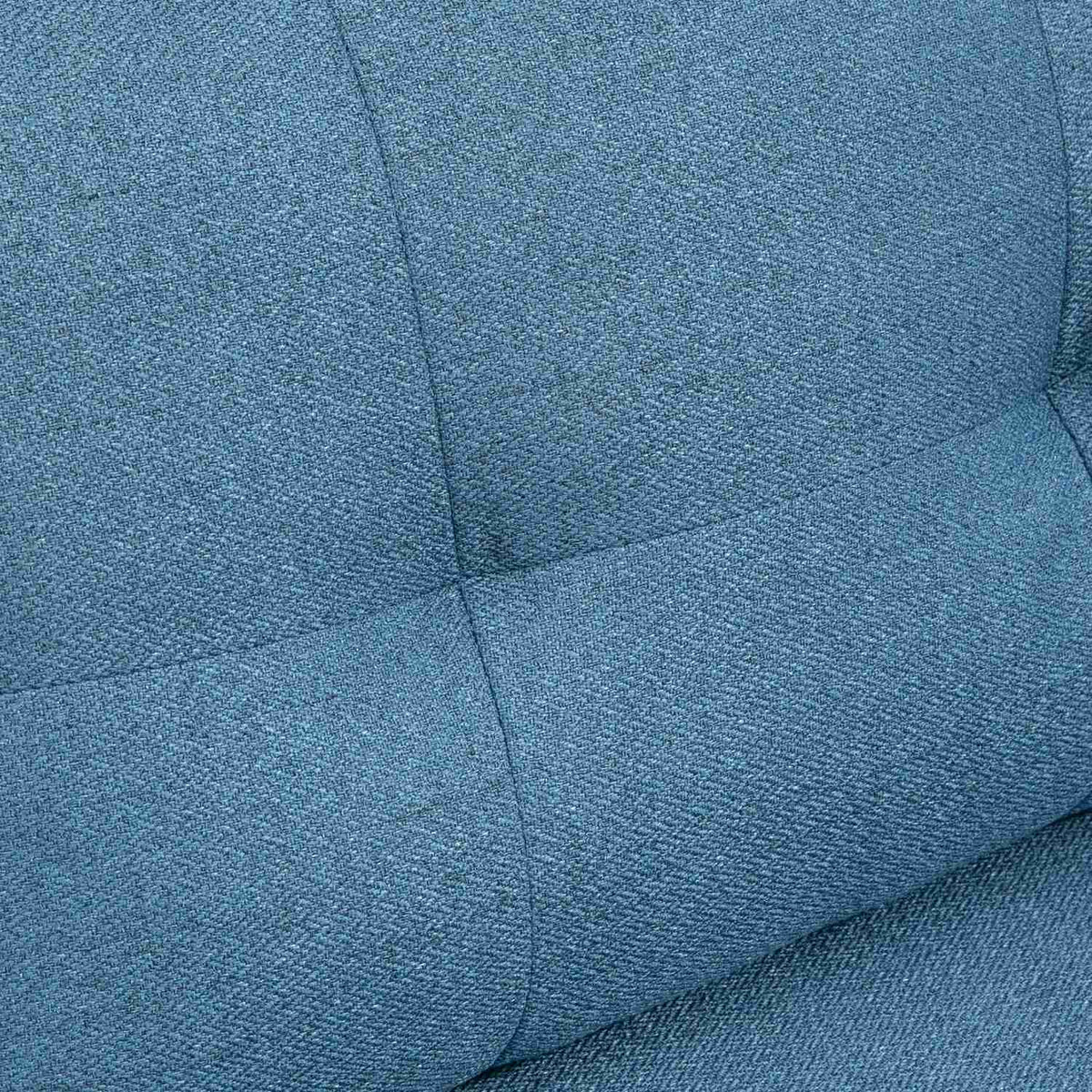 2 seater sofa, couch with thick cushion, upholstered sofa with steel legs, modern double sofa for living room, bedroom, dark blue