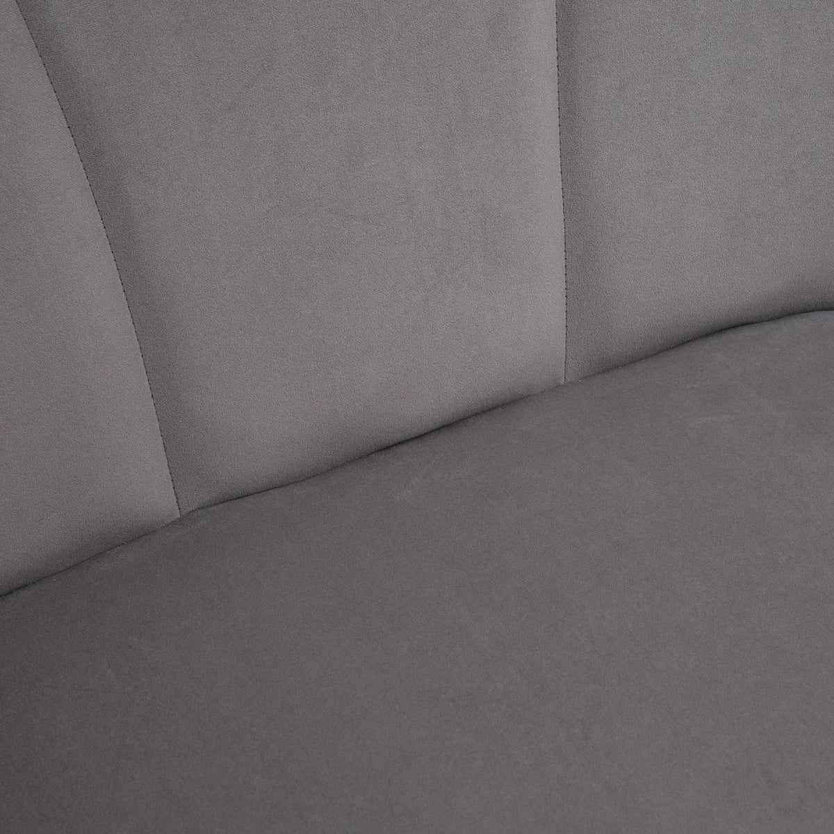 2-seater sofa, double sofa, two-seater lounge chair in modern design, load capacity up to 160 kg, 132 x 66 x 80 cm, grey
