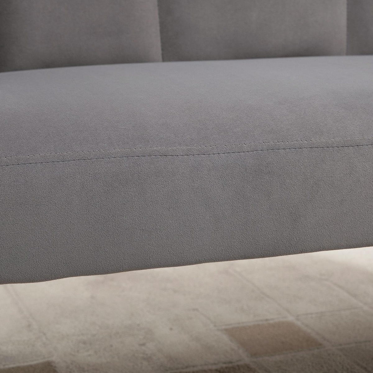 2-seater sofa, double sofa, two-seater lounge chair in modern design, load capacity up to 160 kg, 132 x 66 x 80 cm, grey
