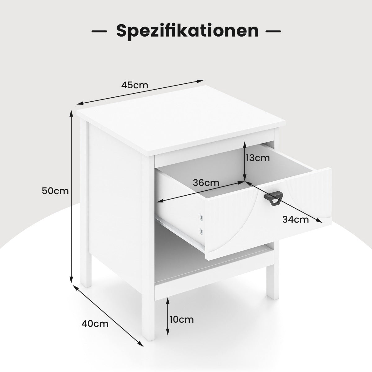 2 tier bedside table with drawer & open shelf side table wooden nightstand sofa table