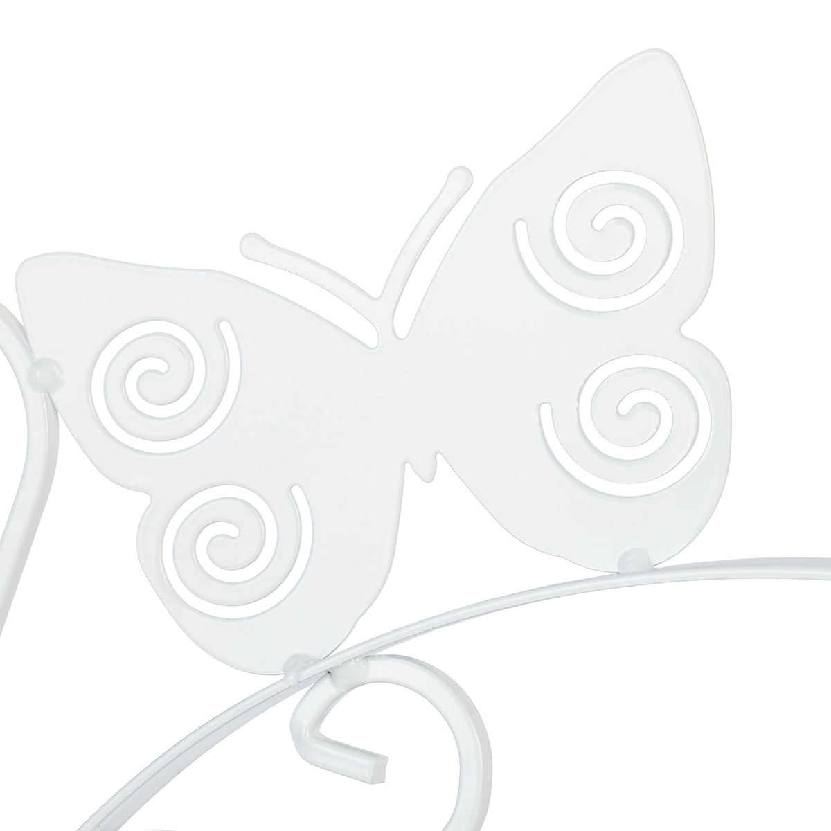 2x Holder for hanging basket with butterfly