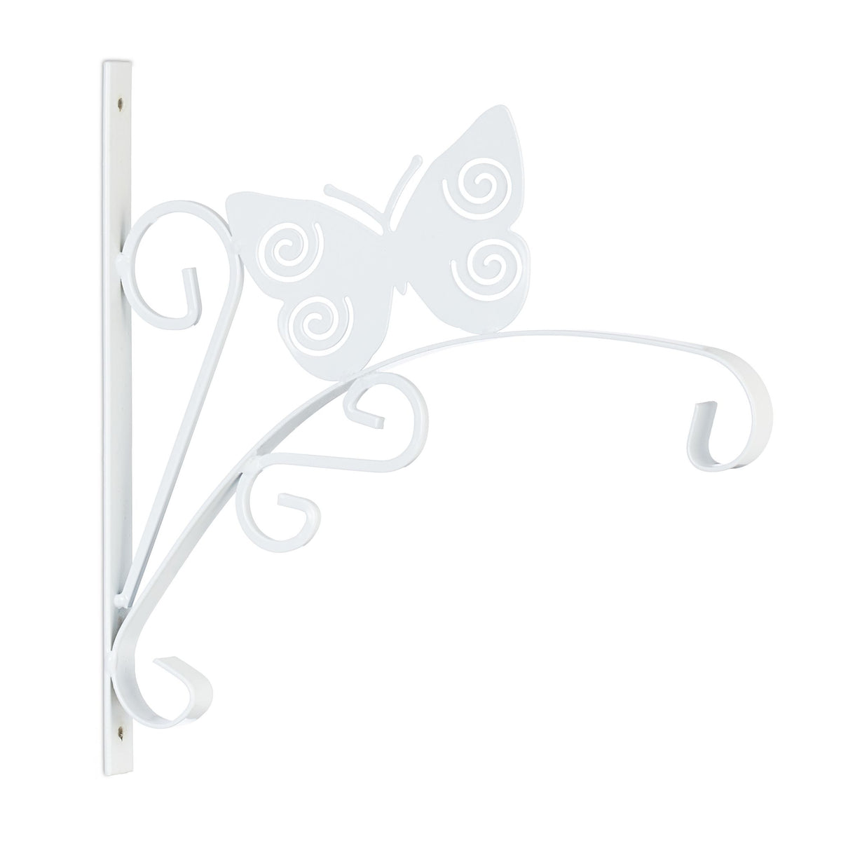 2x Holder for hanging basket with butterfly