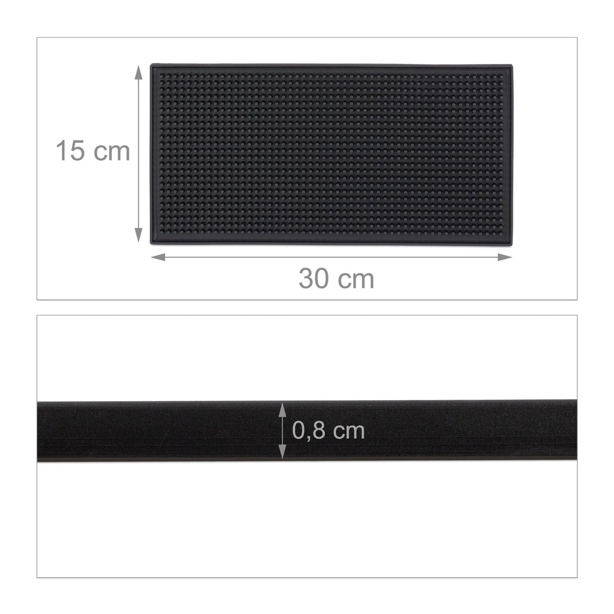 2x bar mat 30x15 cm