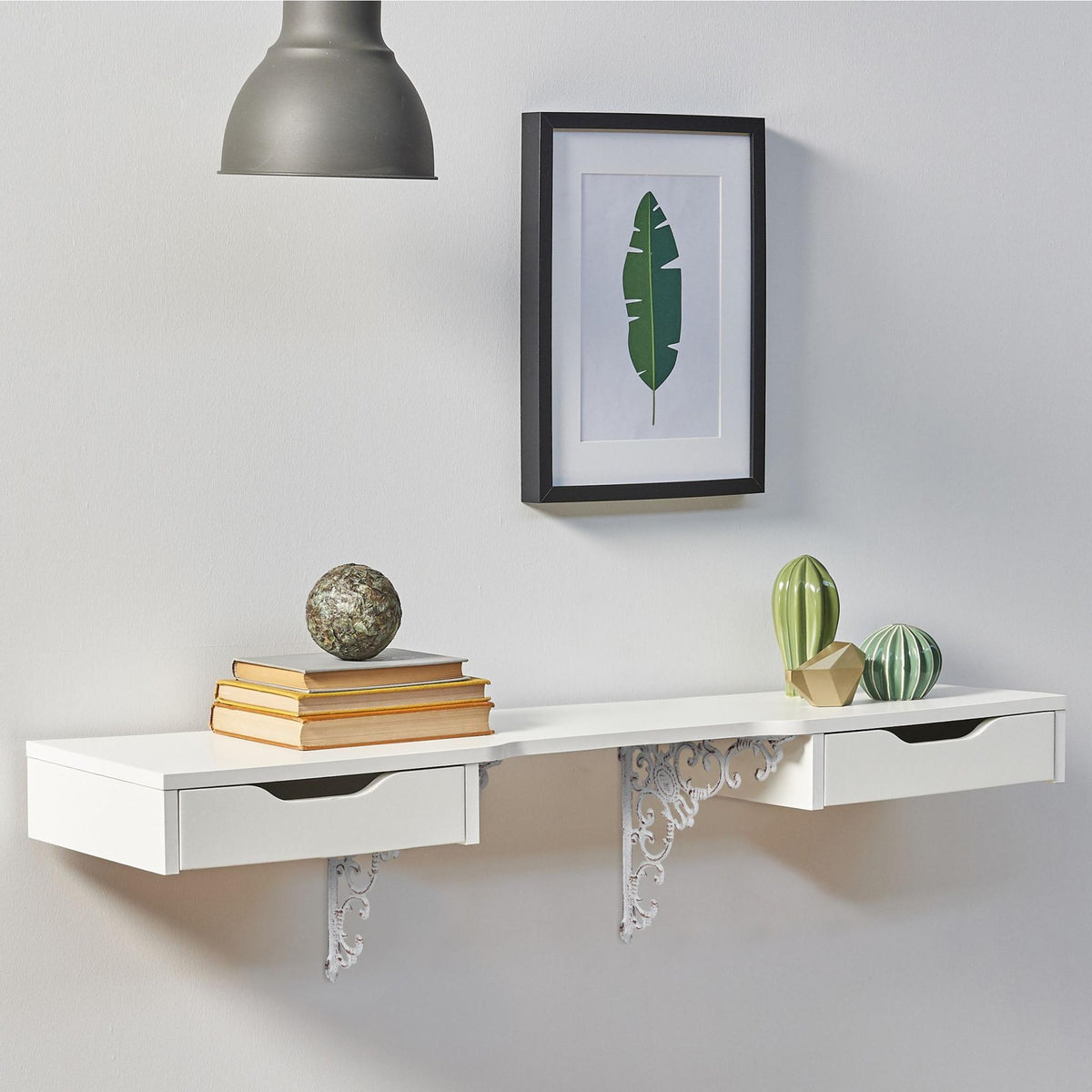 2x shelf bracket forged in cast iron