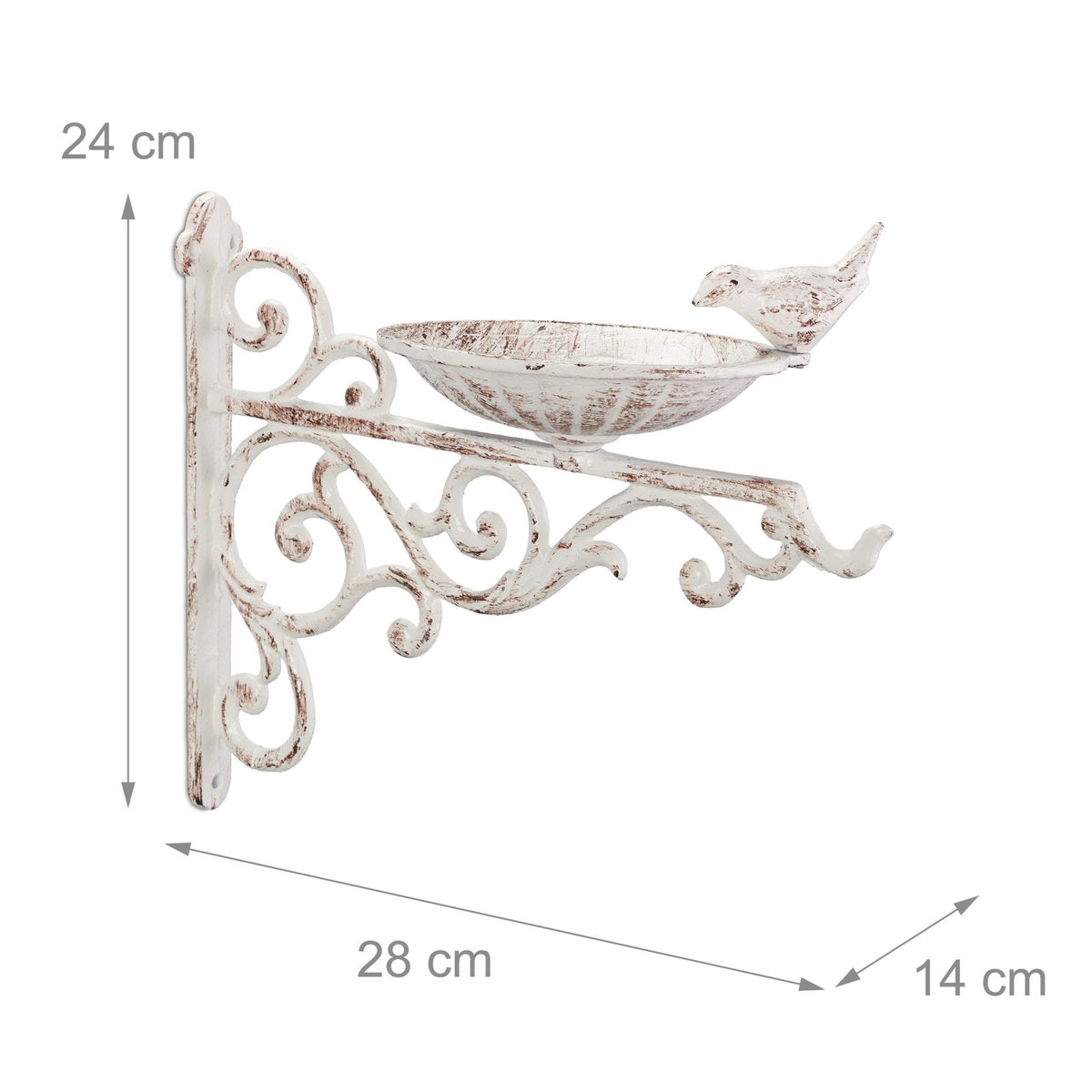 2x shelf bracket in cast iron with chain