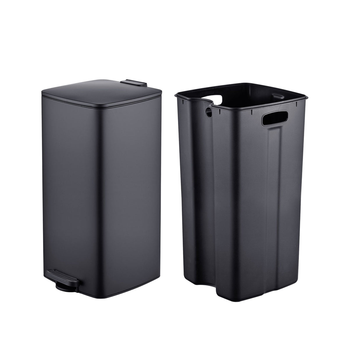 30L Black Pedal Bin with Soft-Close Lid
