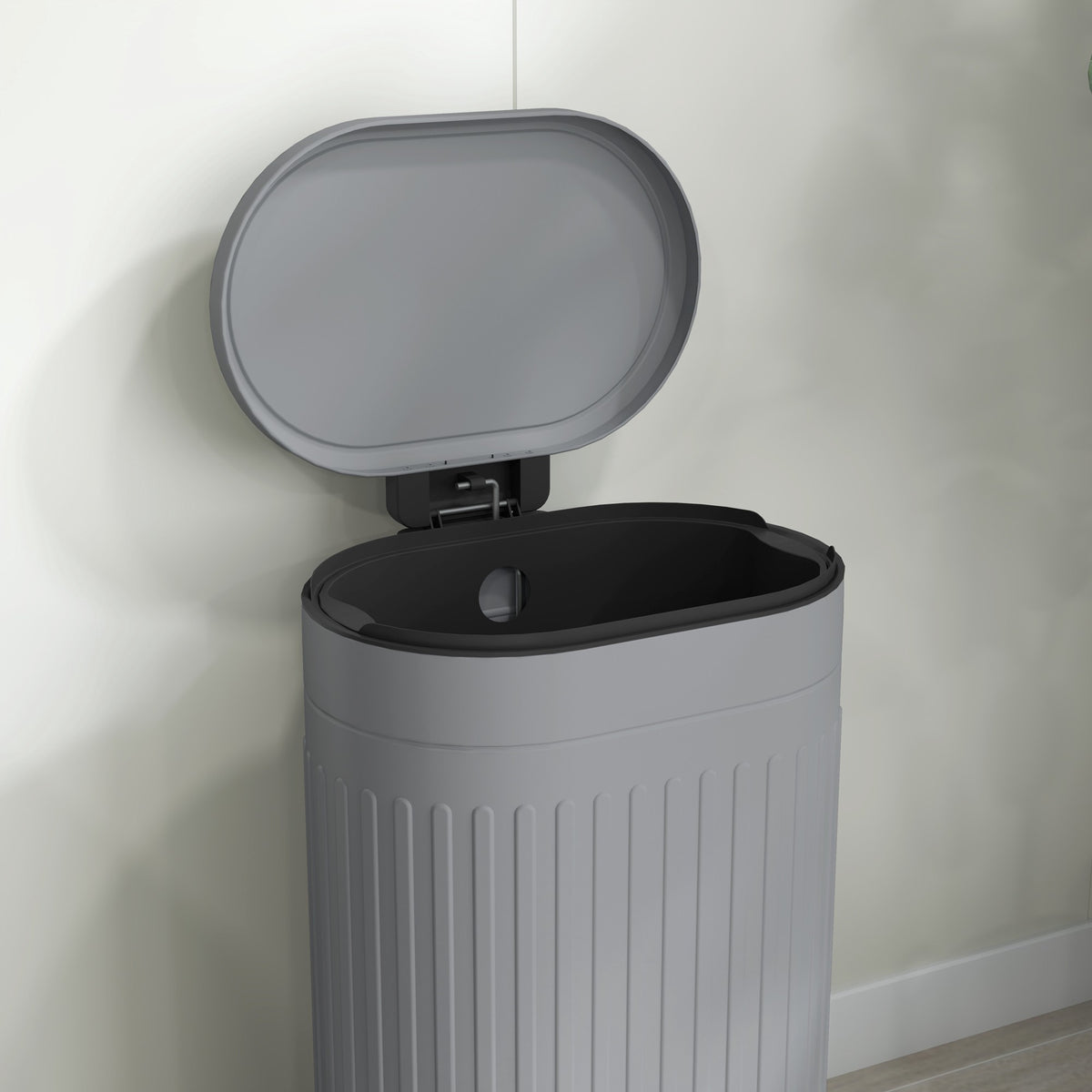 30L Metal Pedal Bin with Soft-Close Lid, Grey