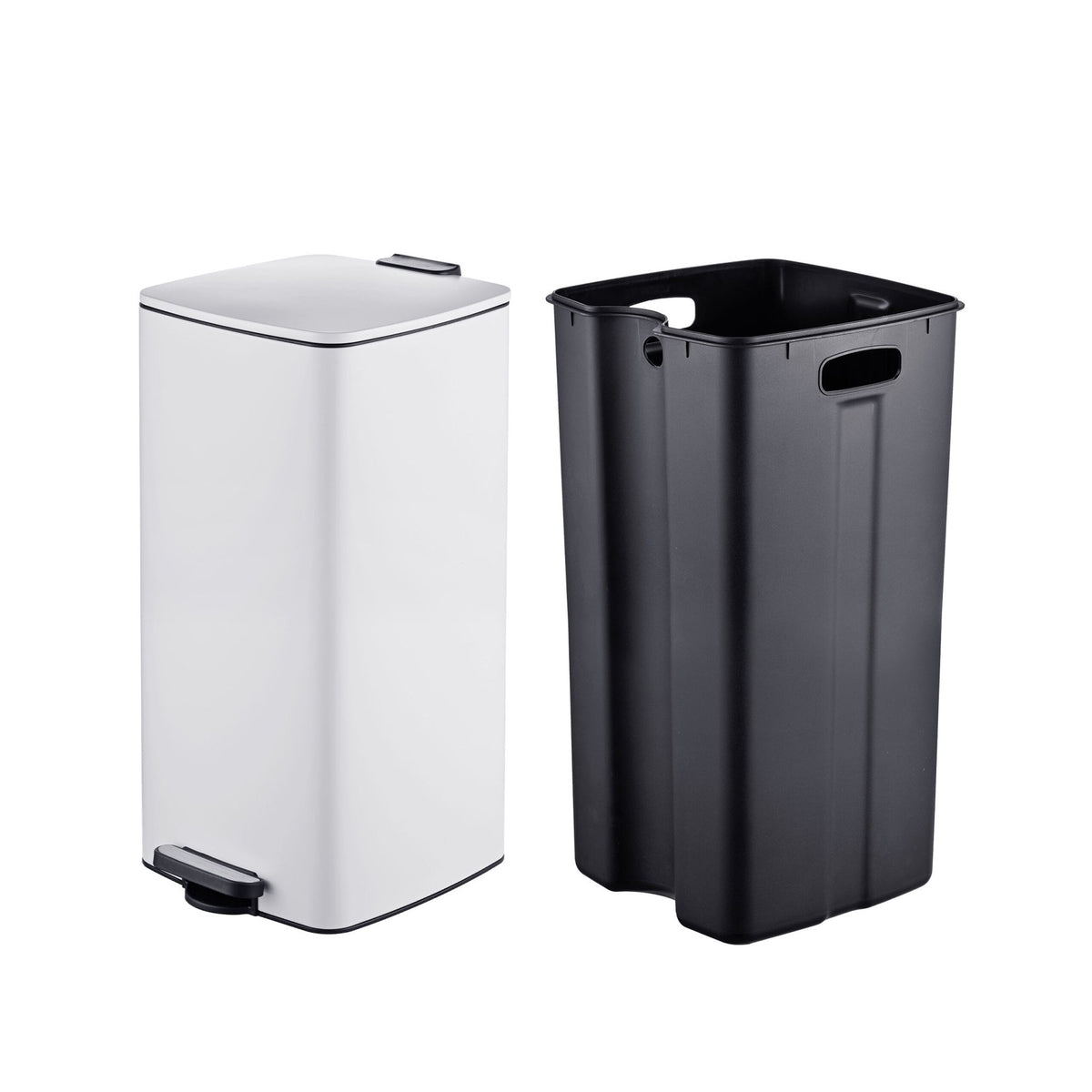 30L White Pedal Bin with Soft-Close Lid