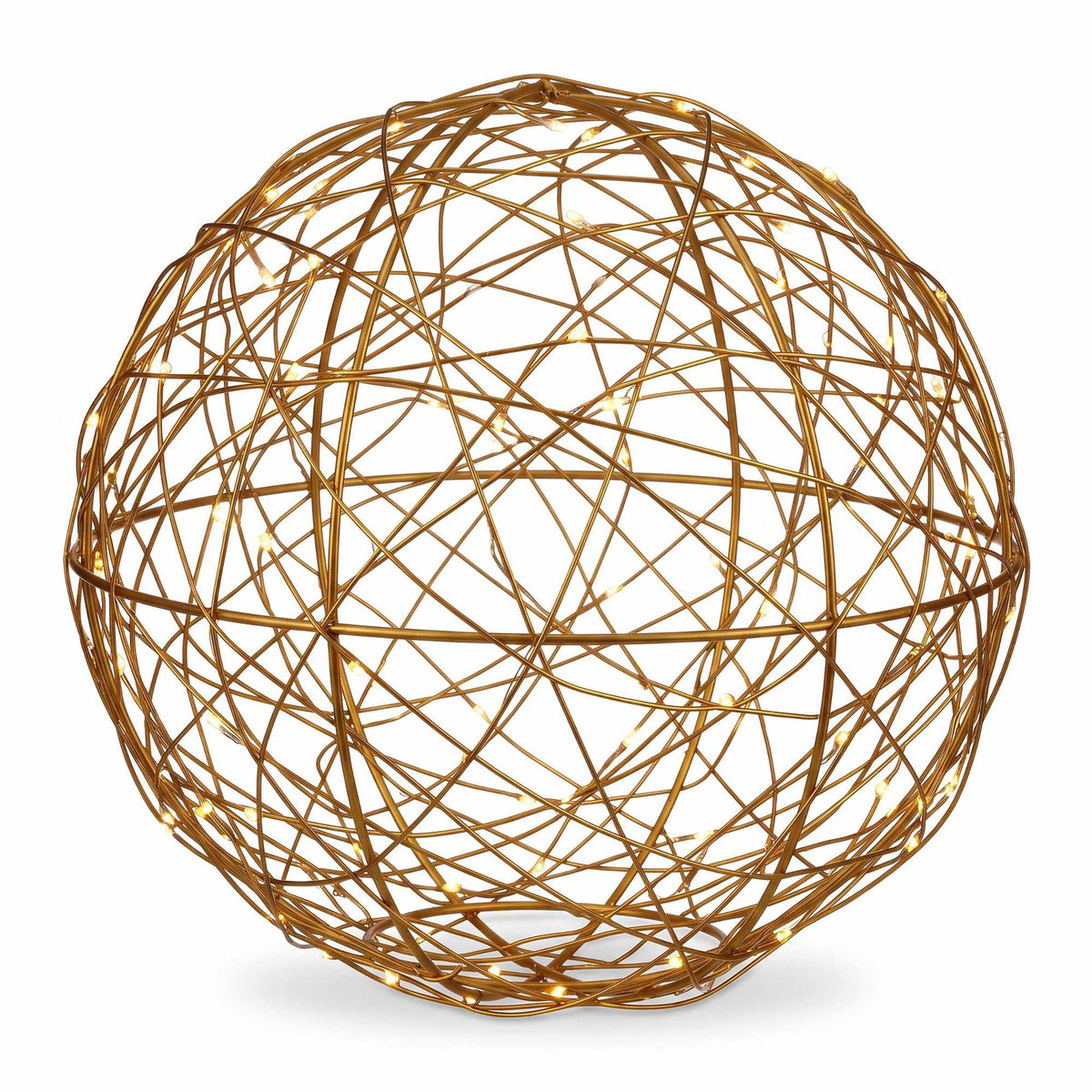 30 cm Gold LED Decor Orb – Warm White Light Sphere