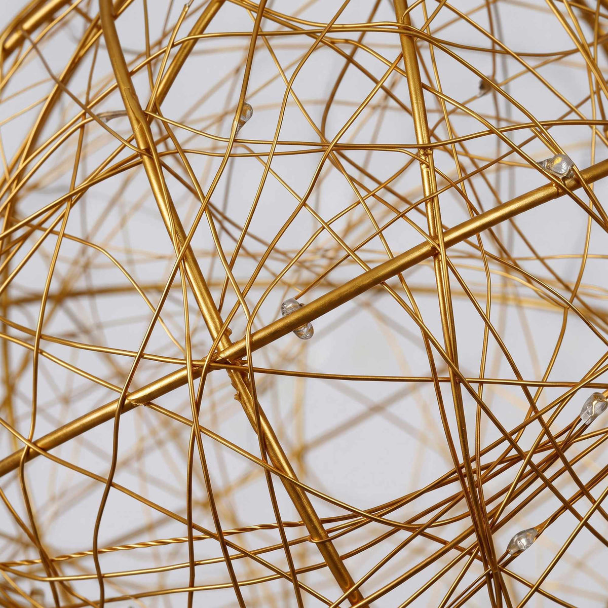 30 cm Gold LED Decor Orb – Warm White Light Sphere